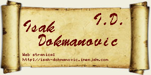 Isak Dokmanović vizit kartica